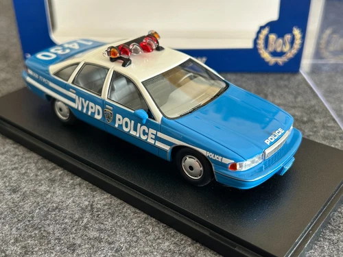 BOS 1/43 Scale Resin Chevrolet Caprice Sedan NYPD 1992 Police Car Model - Picture 4 of 9