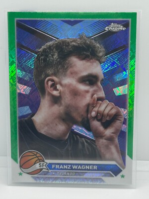 Franz Wagner Green Topps Refractor 2023-24 Topps Chrome Basketball # 79