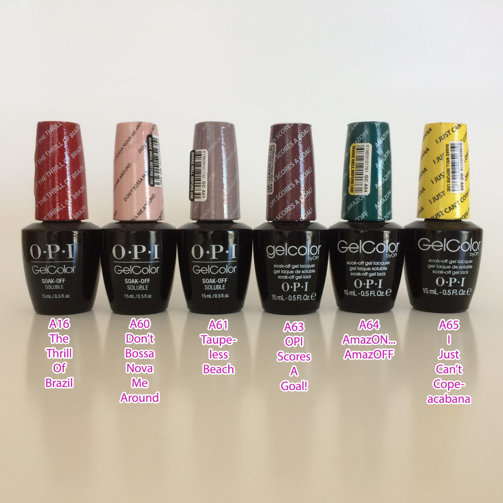 Opi Gel Nail Polish Colour Chart