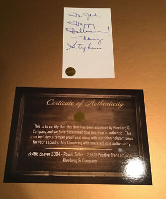 Nancy Stephens Actress Halloween 1, 2 & H20, CHiPs Signed 3x5 Index Card