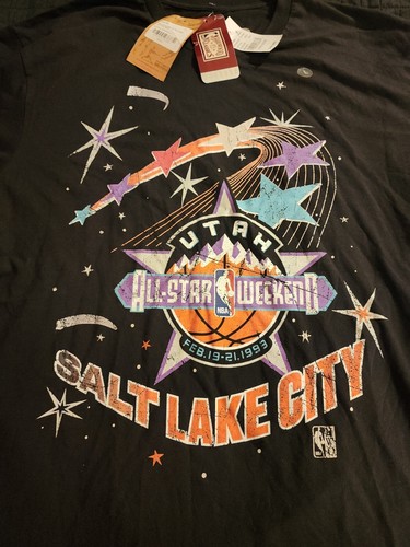 NWT VINTAGE HARDWOOD CLASSICS MITCHELL AND NESS ALL STAR WEEKEND BLACK T SHIRT - Picture 2 of 15