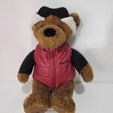 Eddie Bauer 2003 Rare Brown Plush Teddy Bear W/Hat Red EB Vest 13 T78