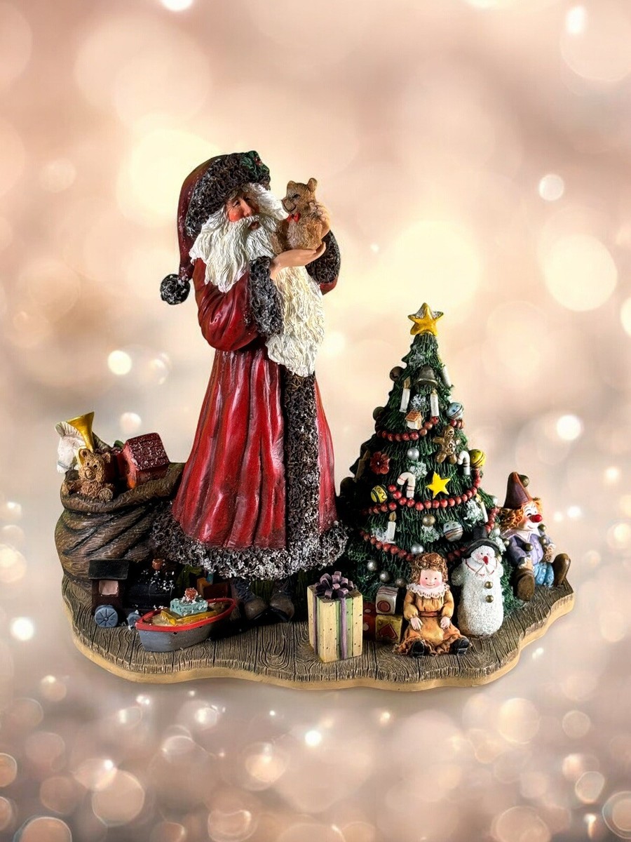 クリスマスプレート Santa in Europe 1999 Stewart Sherwood's 1999 1st Ed. Magical Moment Old Glory Santa