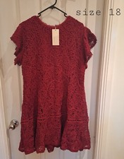 Divine Avenue red lace dress, size 18