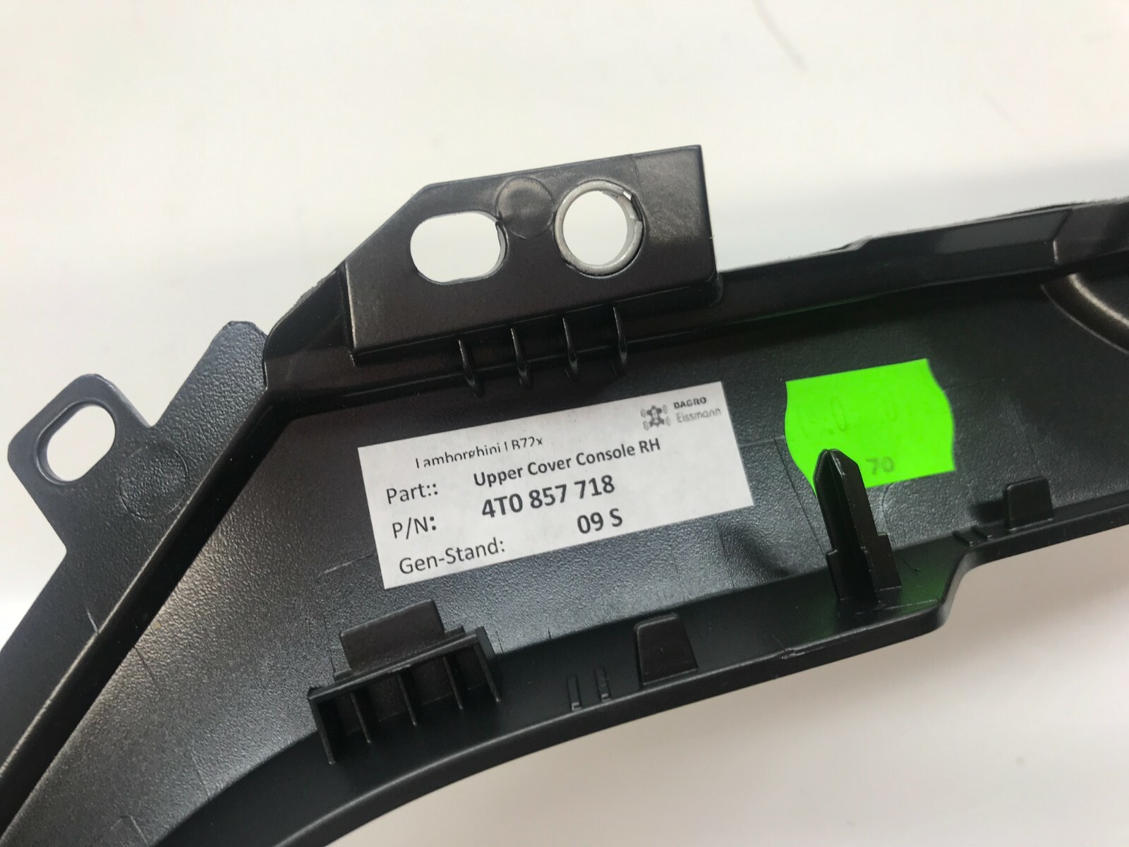LAMBORGHINI HURACAN LP610 PASSENGER RH INTERIOR LEATHER SIDE PANEL OEM 4T0857718