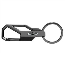 Chevrolet Black Logo Black Carabiner-style Snap Hook Metal Key Chain