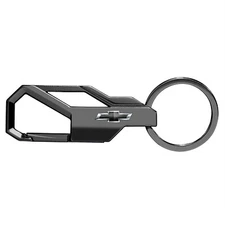 Chevrolet Black Logo Black Carabiner-style Snap Hook Metal Key Chain