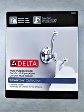 Delta Multi-Purpose Double Wall Hook 132890 Silverton Chrome Finish New