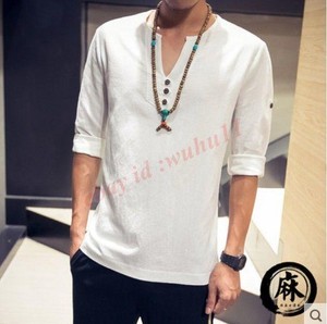 Long sleeve t shirt dress white linen