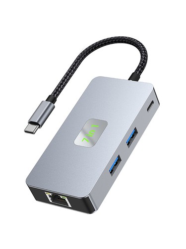 7 in 1 TYPE-CtoRJ45 2.5G 10G USB3.2 HDMI PD100W SD TF for MacBook iPad Pro 15 S1 - Afbeelding 10 van 13