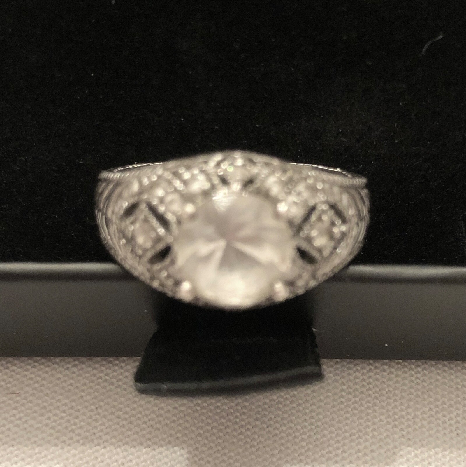 Herkimer Diamond Ring, Size 8 - image 1
