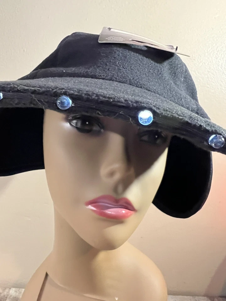 Tek Gear LED Hat Cap Hunting camo Large M/L Ear Flaps Fleece lined Black - Image 4 of 4