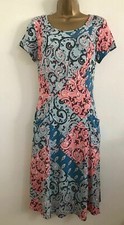 NEW M&Co Multi Paisley Fit & Flare Summer Midi Length Tunic Tea Dress Size 8-20