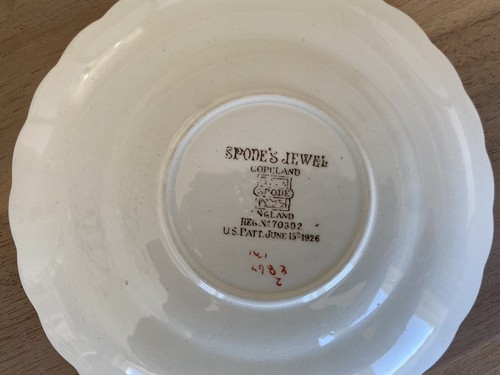 SPODE - Flat Cup & Saucer Set - Billingsley Rose Pink - Old Backstamp - Picture 9 of 10