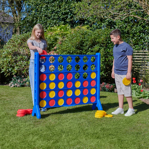 Giant Connect 4 Four in A Row Game Set 117x110cm 4 to Score Garden Game - Picture 4 of 6