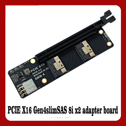 SlimSAS PCIe gen4 Device Adapter 2* 8i to x16 - 第 1/2 張圖片