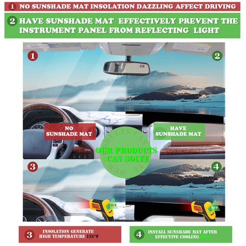 Dash Cover Mat For Chevrolet Malibu 2013-2015 Dashboard Mat Sun-proof Interior - Foto 3 di 8
