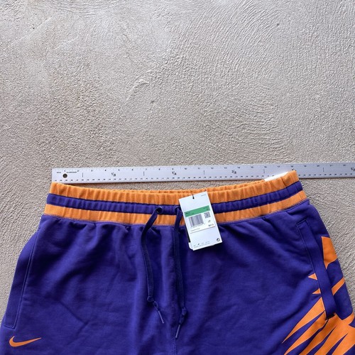 Phoenix Suns Shorts Mens XL Purple Orange Nike Sweat Fleece NBA Basketball - Picture 8 of 11