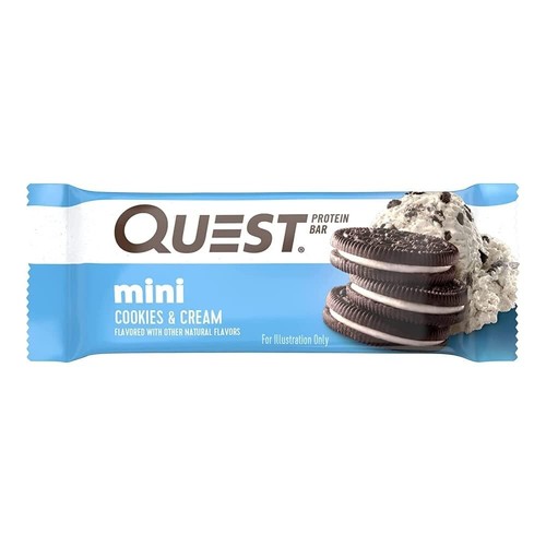 Quest Nutrition Mini Cookies & Cream Protein Bars, Low Carb, Keto, 14 Count - Picture 2 of 8