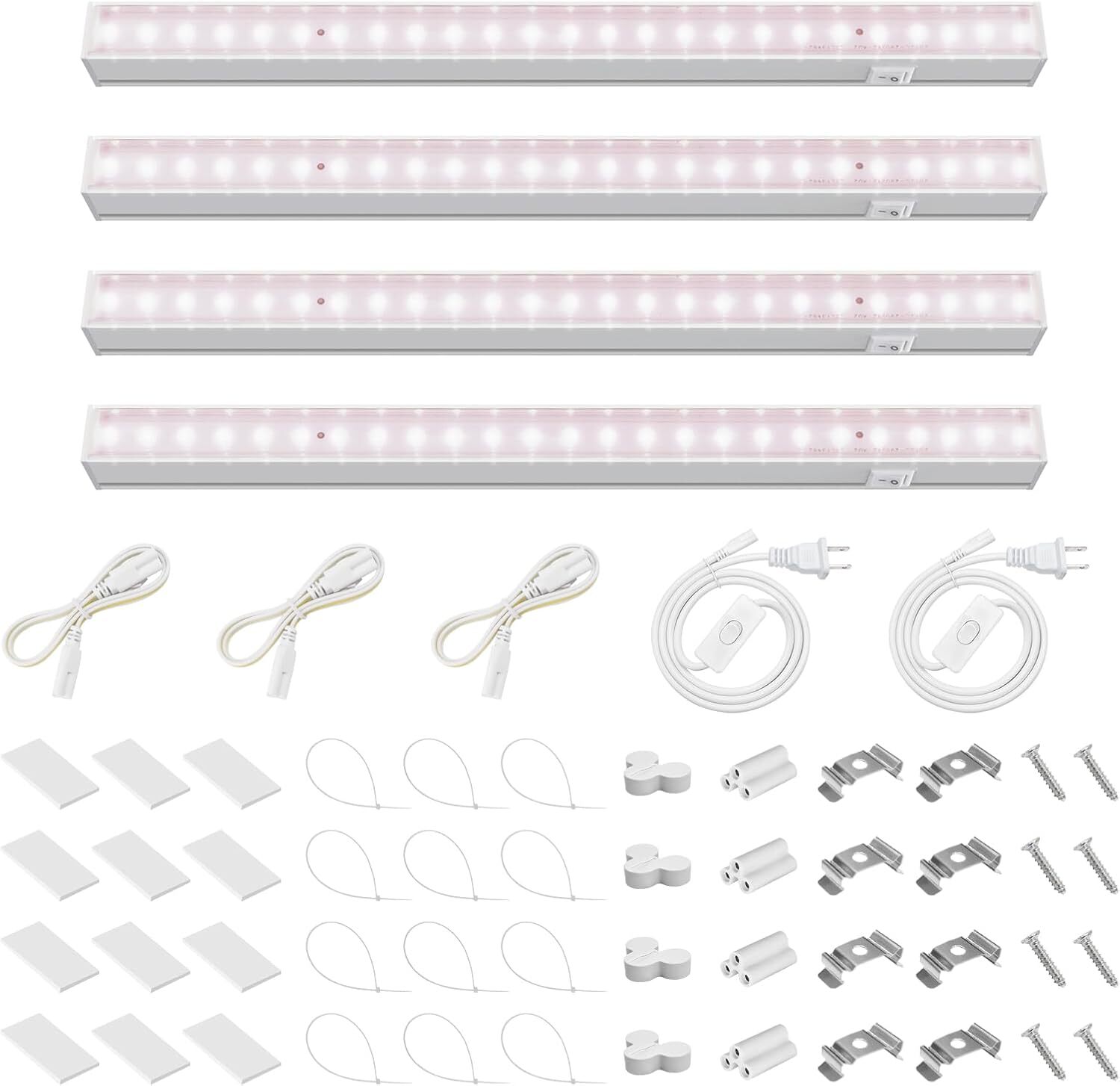 Barrina T5 LED Grow Light Full Spectrum Sunlight 1FT Plant Lamp Pinkish White