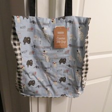 Envogue 100 Cotton Canvas Carrying Tote Bag Dogs Dachshund Poodle Woof NWT