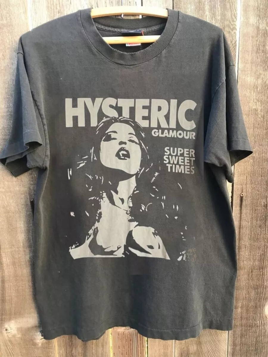 Hysteric Glamour 90s Retro Style Charcoal Reprint T shirt Hysteric Glamour 90s Retro Style Charcoal Reprint T shirt