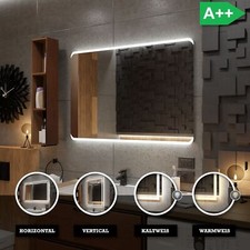 Badspiegel mit LED Beleuchtung Wandspiegel Badezimmerspiegel nach mass MODENA