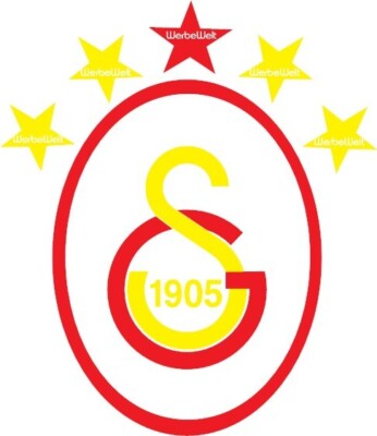 Galatasaray Aufkleber  5. Stern farbig 13x15cm & größer Auto Sticker Fanartikel