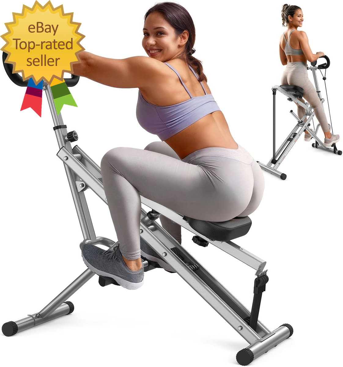 Pink Squat Machine for Home,Rodeo Core Exercise Machine,330Lbs