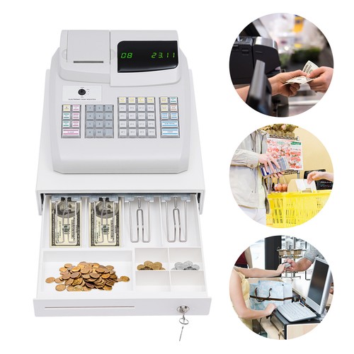 Elektronische Registrierkasse Schubladenbox & Schlüssel LED Display für Einzelhandel/Restaurant POS - Bild 6 von 16