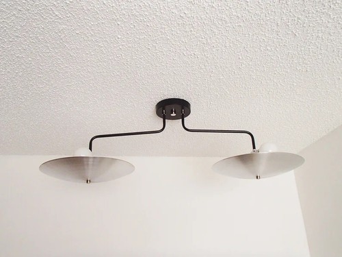 2 Light Arm Semi Flush Disk Ceiling Light Wonderfull Lights - Picture 4 of 6