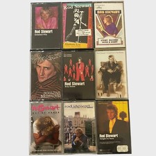 Rod Stewart Cassette Tape Lot Of 9 Rock Pop Greatest Hits Absolutely Live