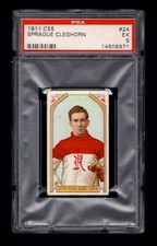 PSA 5 SPRAGUE CLEGHORN 1911 C55 Hockey Card #24 CENTERED