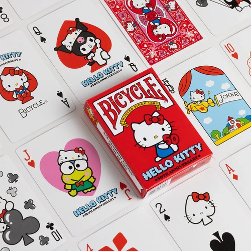 Bicycle Hello Kitty 50th Anniversary Playing Cards (Red) – New Sealed Deck - Picture 3 of 3
