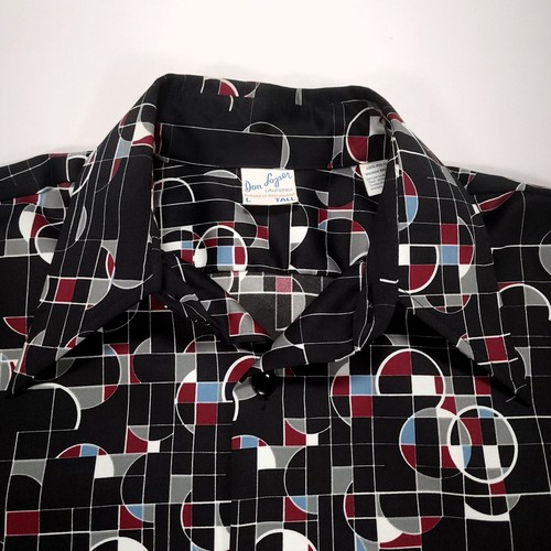 Camicia a maniche lunghe Don Loper Duke of Hollywood anni '60 vintage discoteca uomo alta L ottime condizioni - Foto 8 di 15