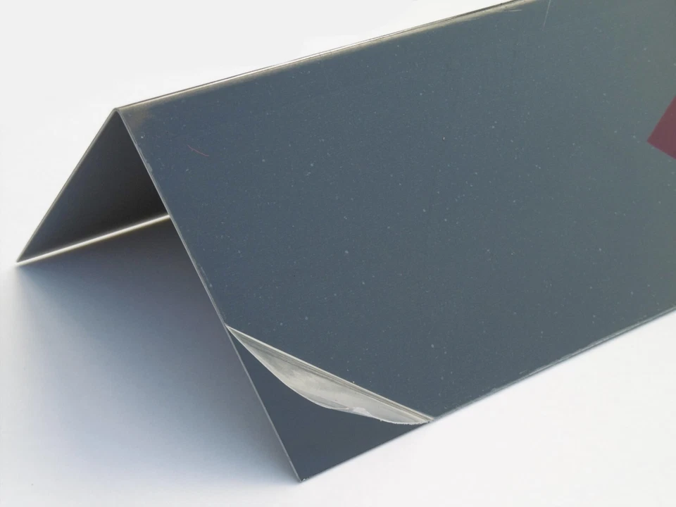 Ángulo de chapa de aluminio chapa angular ángulo de aluminio protección de bordes aluminio gris antracita RAL 7016 - Imagen 3 de 4