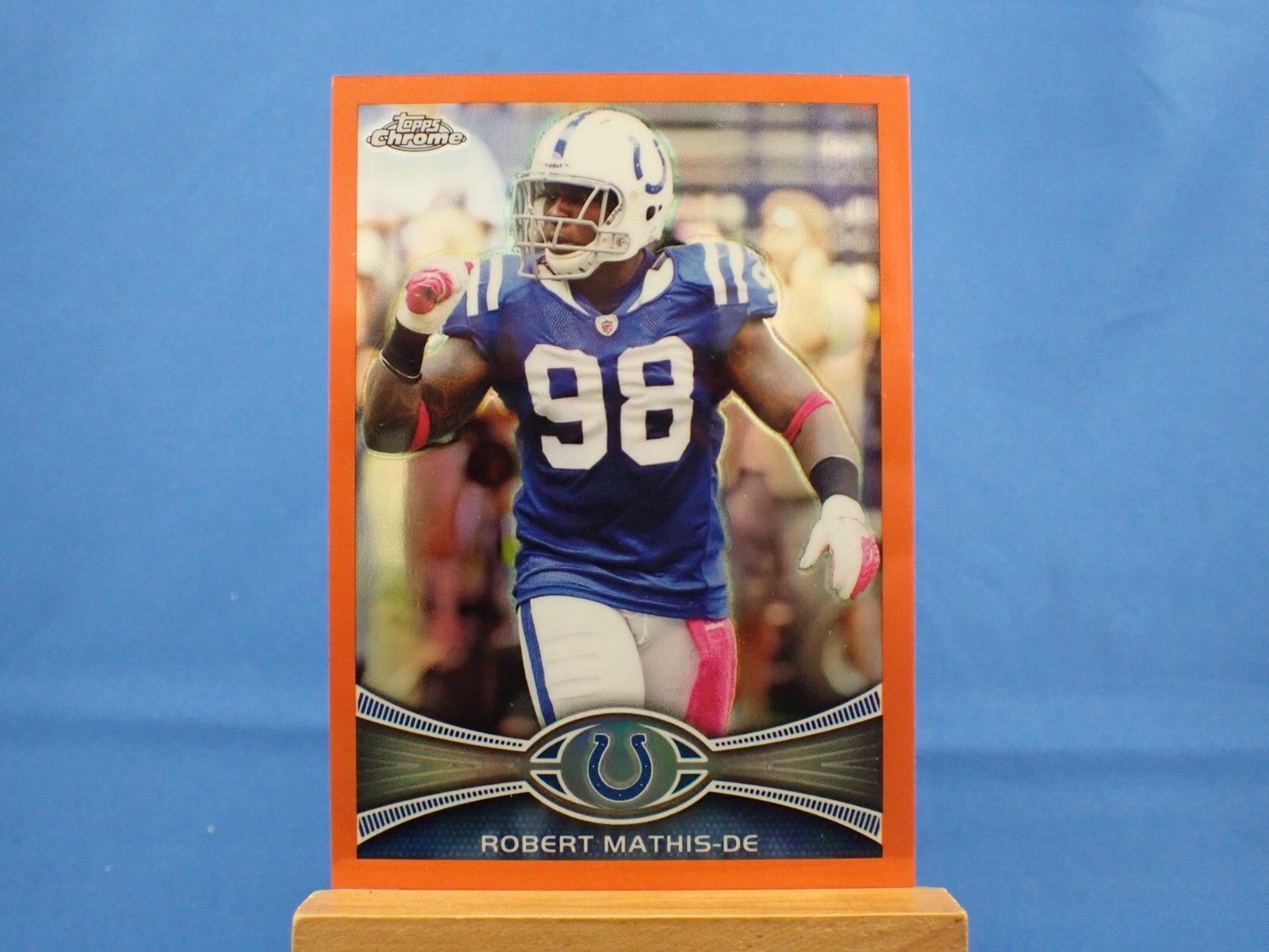 Robert Mathis Topps Chrome 2012 Orange Refractor 