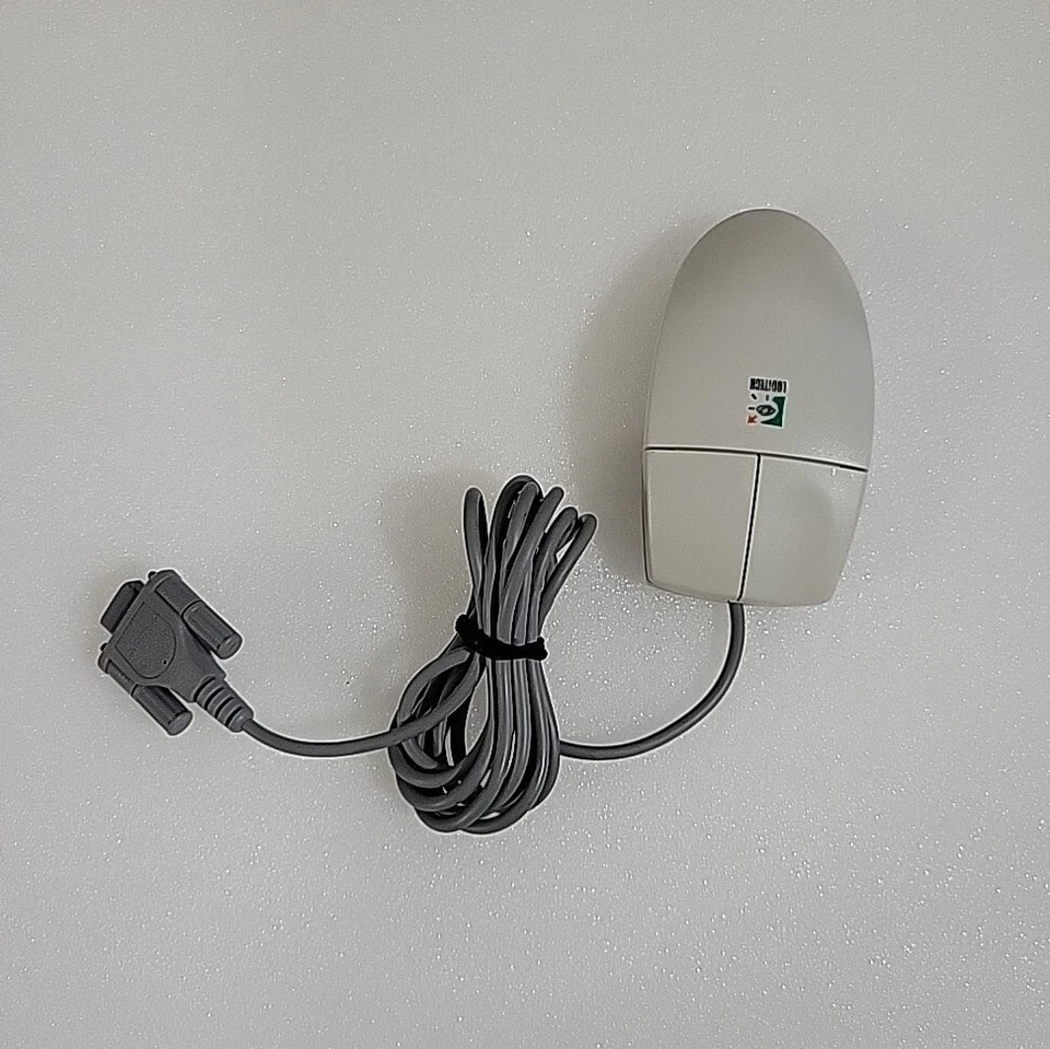 Rare Vintage Logitech 2-Button Serial Mechanical Ball Mouse M-M34 (New Open Box) - Image 2 of 4