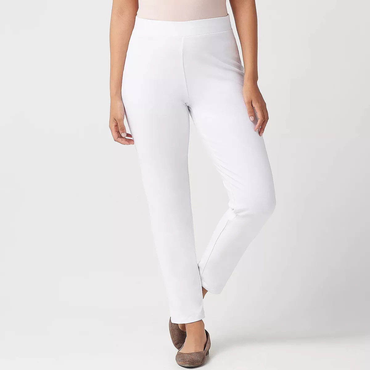 Susan Graver Petite Premium Stretch Slim Leg Pull-On Pants - QVC.com