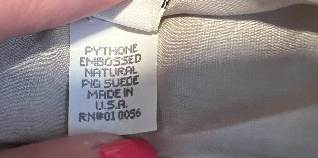 St. Vincent Python Embossed Suede Pencil Skirt Wo… - image 7