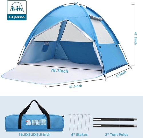 Tienda De Campaña Para La Playa Portatil Familiar Plegable 3-4 Persona En Oferta - Bild 7 von 7