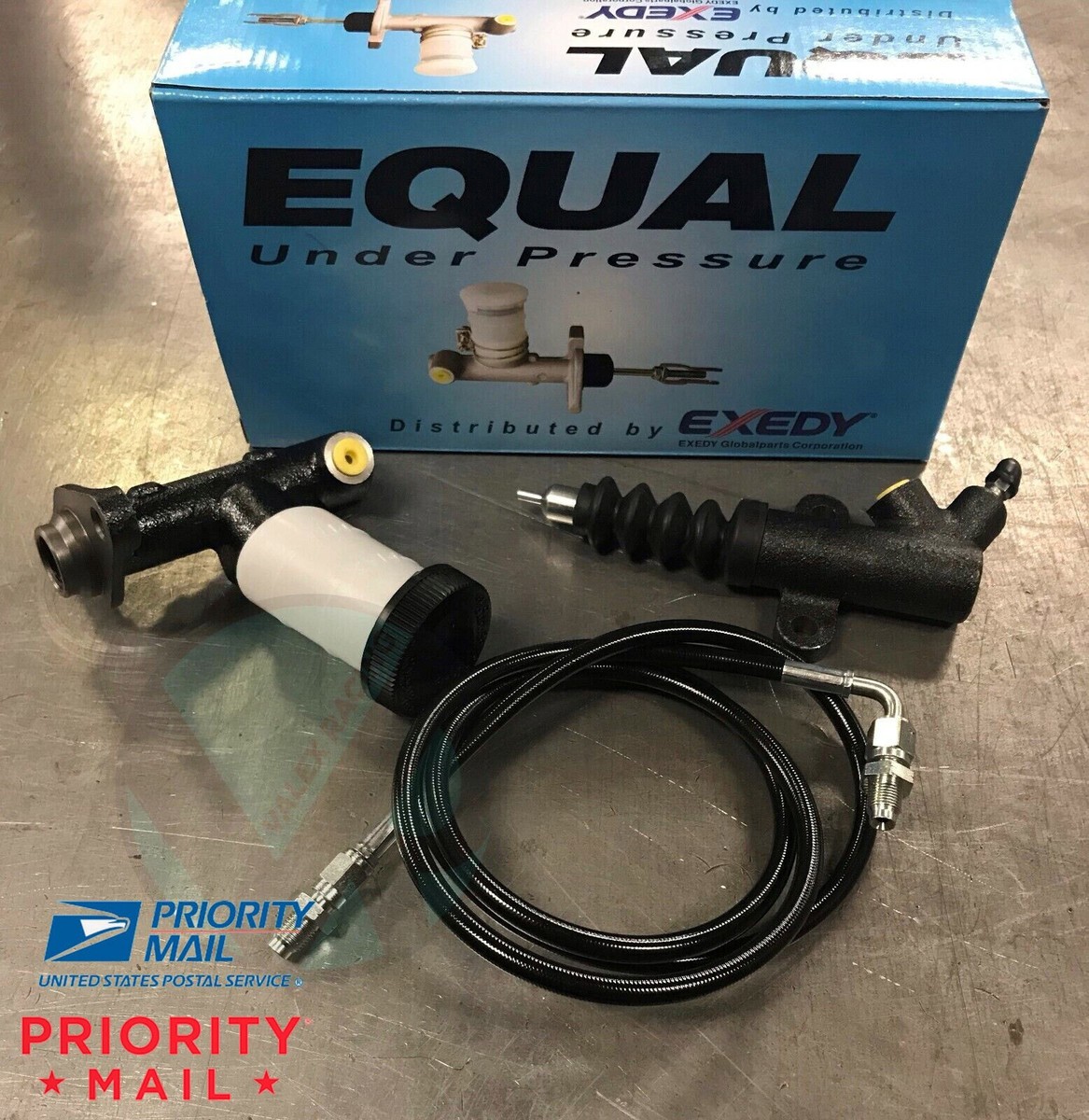 Exedy Master & Slave Cylinder & Stainless Clutch Line Kit For 90