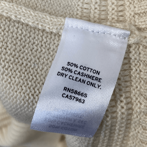 NWT Nordstrom Signature Cotton Cashmere Relaxed Fit Cardigan Ivory size Large - Picture 8 of 9
