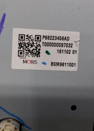 2017 Chrysler Pacifica Display Screen Dash Mounted 8.40 Inch ID 68223456 opt JBD - Image 3 of 3