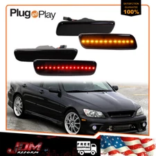 Smoked Lens Led Side Marker Light for 2000-2005 Lexus IS300 Front Amber Rear Red