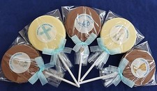 1ST HOLY COMMUNION BOYS BELGIAN CHOCOLATE LOLLIPOPS/SWEETS PARTY BAG FILLERS