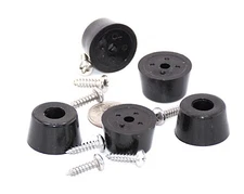 3/4” x 1/2” D X H Rubber Feet Universal Applications. Mounting Hardware Included