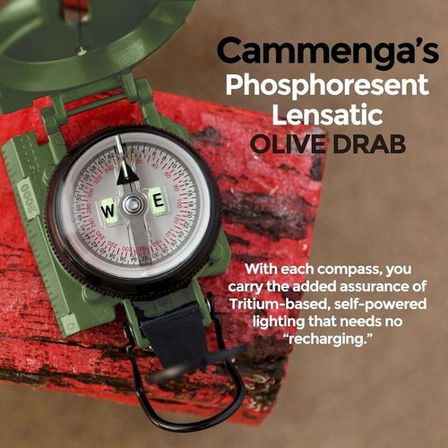 Military Lensatic Compass Waterproof Shockproof Hiking Camping Survival Tool New - Picture 9 of 9