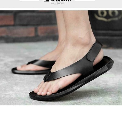 korean black sandals