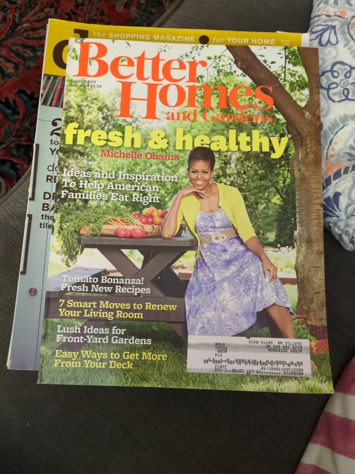 Better Homes and Garden August 2011 Michelle Obama White House Garden